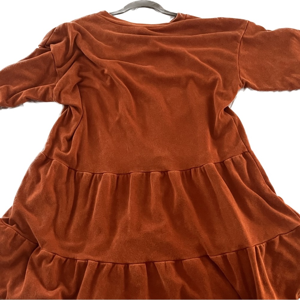 Wild Fable Long Sleeve Knee Length Dress Rust cokor